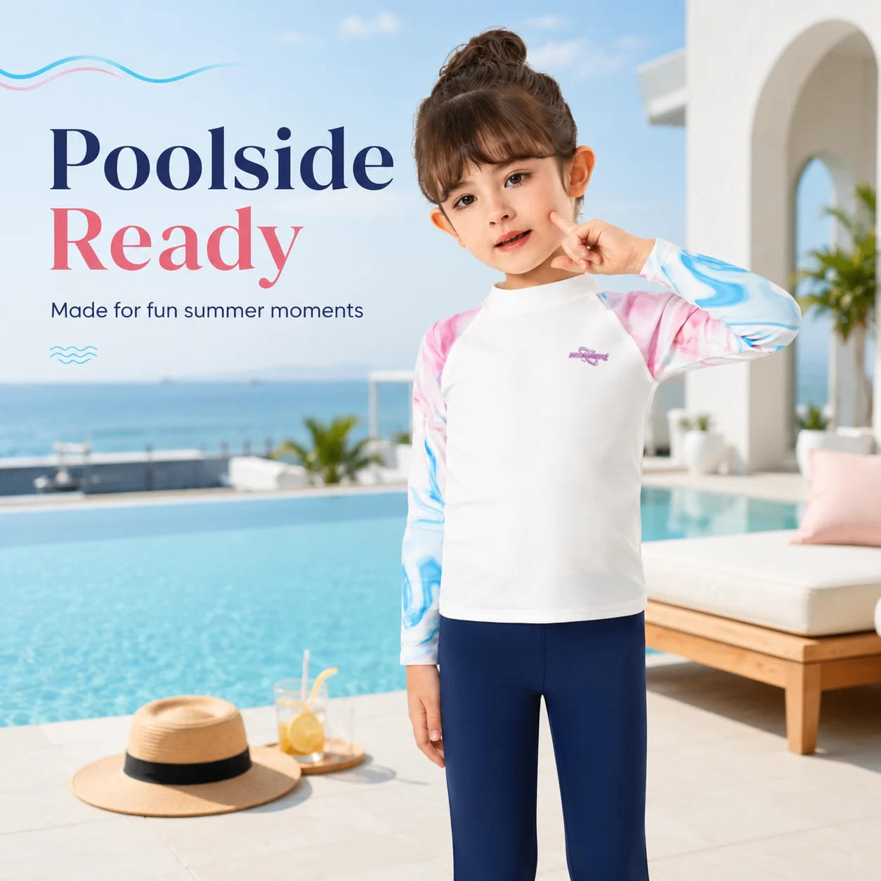Girls Ruffle Two-Piece Set – Surfer Paradise