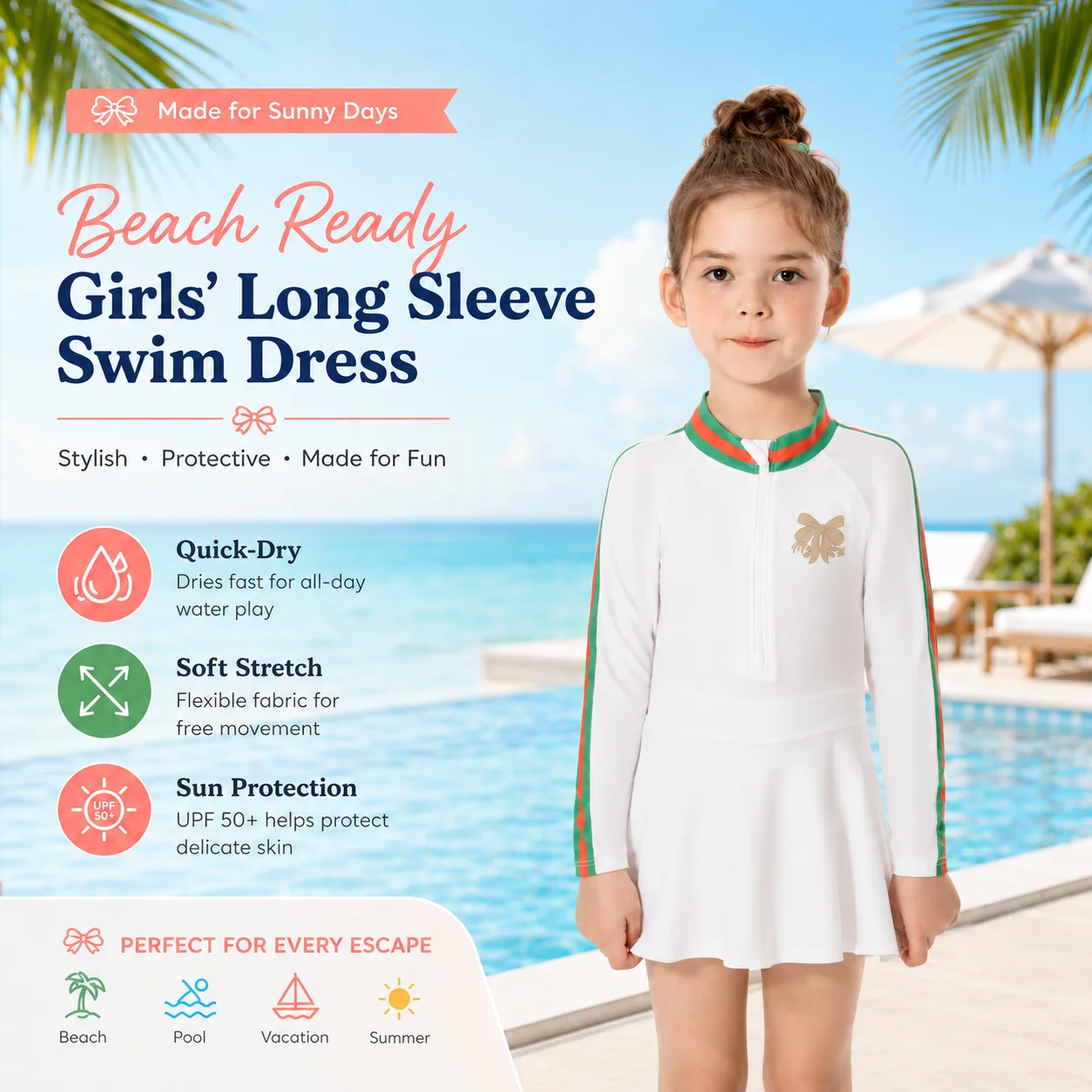 Girls Ruffle Two-Piece Set – Sunny Waves