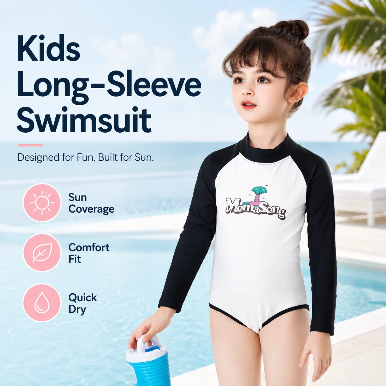 Girls Premium One-Piece Swimsuit – Mermaid Magic - view 2