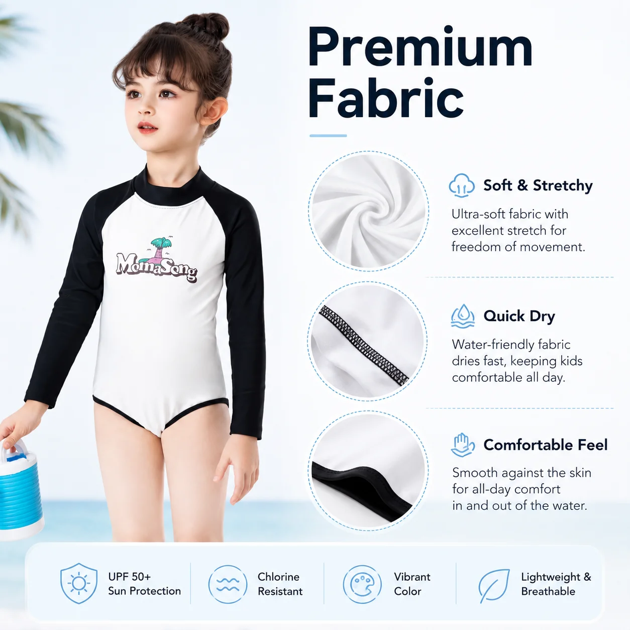 Girls Premium One-Piece Swimsuit – Mermaid Magic - view 4